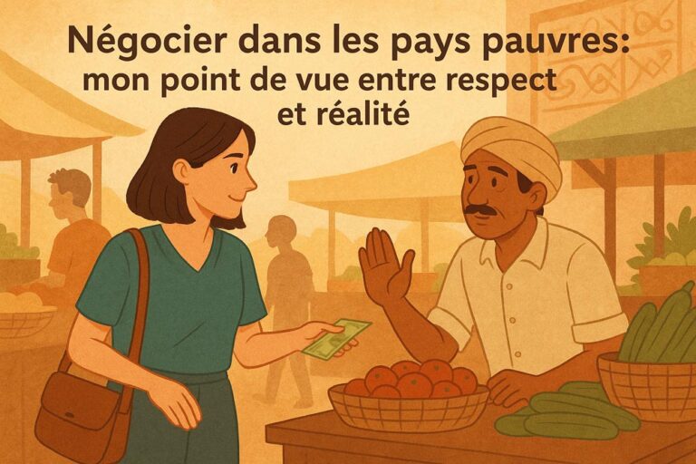 Négocier dans les pays pauvres: mon point de vue entre respect et réalité
